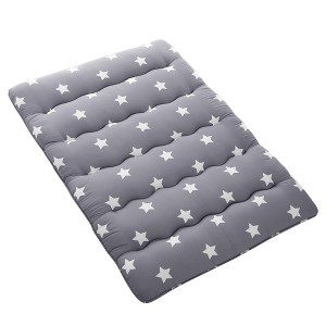COZONY Floral Floor Mattress Rustic Japanese Style Futon with Grey Star Design, Twin Size Play Mat for Kids - 1 of 4