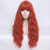 Unique Bargains Women's Curly Wigs 30" Orange with Wig Cap - 2 of 4