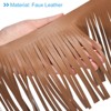Unique Bargains DIY Craft Sewing PU Leather Sewing Tassel Fringe Trim 1 Yard - 4 of 4