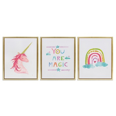 Stupell Industries You Are Magic Rainbow & Unicorn, 17" x 21"