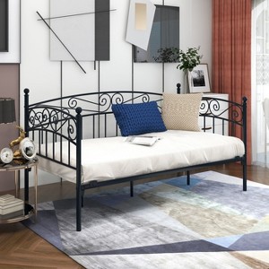 Metal Daybed Frame Multifunctional Mattress Foundation - 1 of 4