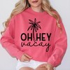 Simply Sage Market Women's  Garment Dyed Graphic Sweatshirt Hey Vacay Palm Tree - 2 of 3
