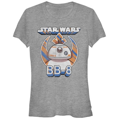 Juniors Womens Star Wars The Force Awakens BB-8 Droid T-Shirt - Athletic  Heather - Small