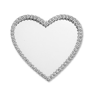 Unique Bargains Rhinestone Heart Mirror Phone Case Decoration 1 Pc - 1 of 4