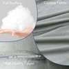Biloban- U Shaped Full Body Pregnancy Pillow, Grey Maternity Pillow with Removable Cover Zipper Cover， Satin Fabric Pillowcase, Pillow Included - 2 of 4