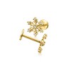 Pure Collection by Ross-Simons Diamond Snowflake Flat-Back Stud Earrings in 14kt Yellow Gold - 3 of 4