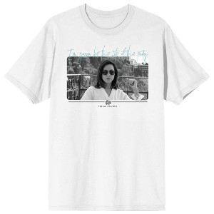 White Lotus Harper Miller I'm Gonna Be The Life Of The Party Crew Neck Short Sleeve White Adult T-shirt - 1 of 3