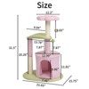 Karl Home 33 inch Green Multi-level Cat Tower with Cat Scratching Post Curved Perch - 2 of 4