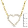 EVERLY JEWELRY | 18K Yellow Gold Plated Silver 7.5CT TGW Cubic Zirconia Heart Necklace, 18-inch - 2 of 4