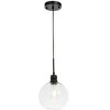 Elegant Lighting Emett 1 light Black and Clear glass pendant - 4 of 4