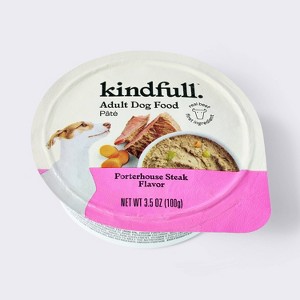 Porterhouse Beef Steak Flavor Paté Wet Dog Food - Kindfull™ 3.5oz - 1 of 3