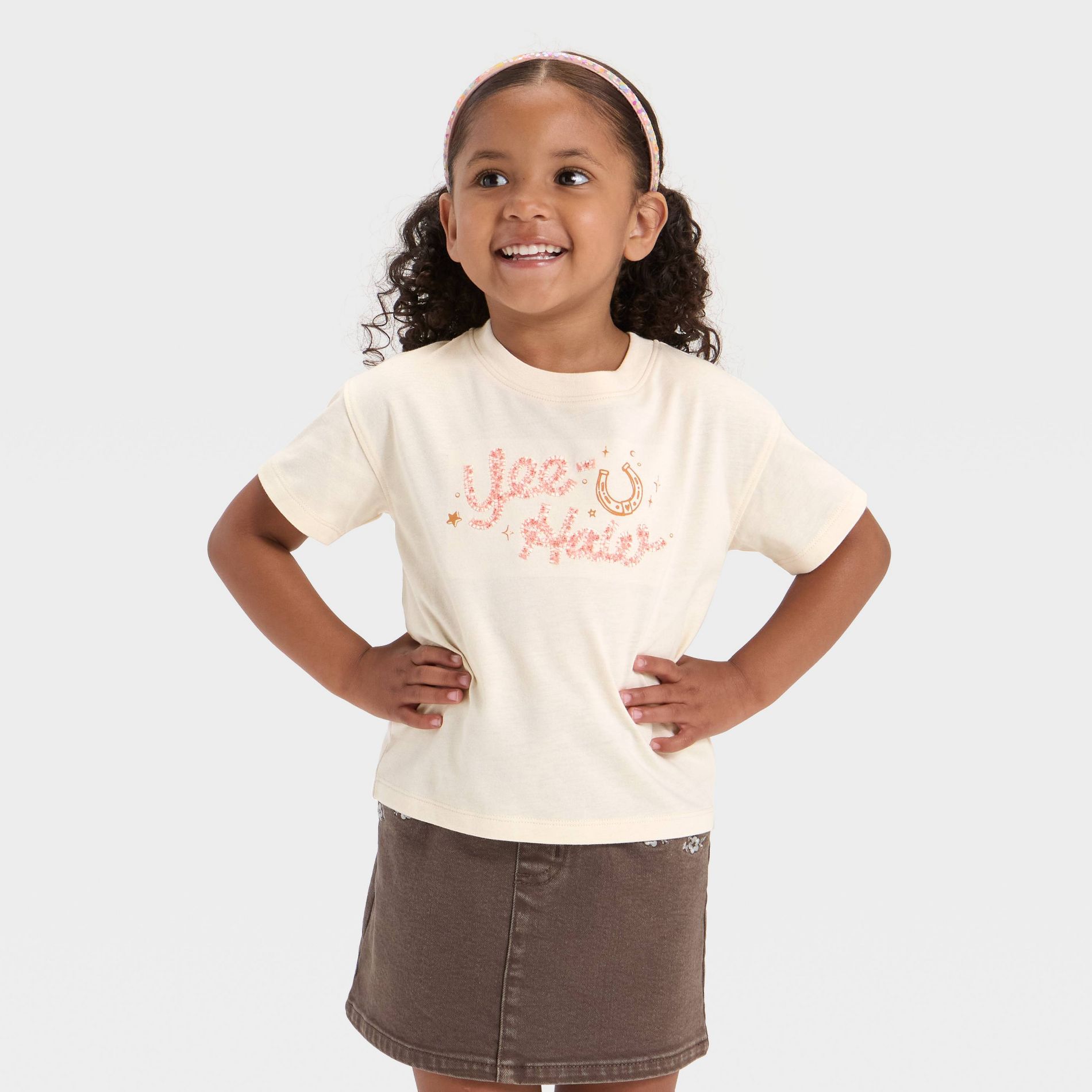 Toddler Girls' Relaxed Graphic T-Shirt - Cat & Jack™ Off-White
