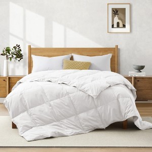Peace Nest Lightweight Summer White Goose Down Feather Fiber Comforter Duvet Insert - 1 of 4