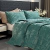 Hachikiko Soft Plush Luxurious Velvet Quilt Set with Pillow Shams, Modern Quilted Bedding for Bedroom & Guest Room Decor - 2 of 4