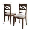 ChaletPosh Wooden Dining Chair With Warm Grey Cover (Set of 2) - 4 of 4