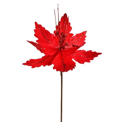 Vickerman 12" Poinsettia Aritificial Christmas Spray