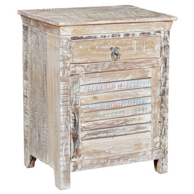 Taran Designs,Prescott 1-drawer 1-door Shutter Solid Wood Nightstand