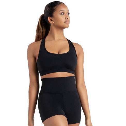 Capezio Black Team Basics Racerback Bra Top - Girls Small : Target