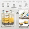 Angel Sar 15-Drawer Mobile Storage Cart, Multi-Purpose Rolling Organizer with 5 Large & 10 Small Drawers, White Steel Frame, for Home Office Garage - 3 of 4
