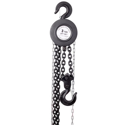 Manual Chain Hoist 3 Ton 6600 Lbs Capacity 10 FT Come Along Steel Chain Leading Chain Hoist Hand Lift Chain Block Hoist With Double-Pawl Brake