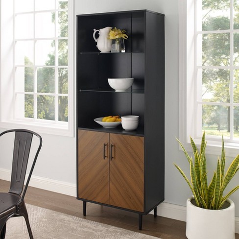 68 3 Shelf Bookcase Hutch Style, Small Black 3 Shelf Bookcase