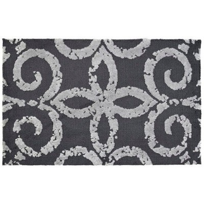Simple Spaces Gray Gate Doormat, 21"x33" – Elegant Geometric Entry Rug with Lattice Design in Soft Neutral Tones for Indoor Use