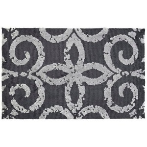 Simple Spaces Gray Gate Doormat, 21"x33" – Elegant Geometric Entry Rug with Lattice Design in Soft Neutral Tones for Indoor Use - 1 of 3