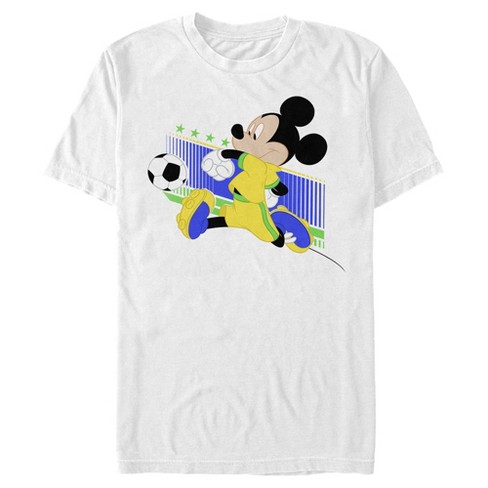 streng Amazon Jungle Vergelijken Men's Mickey & Friends Mickey Mouse Brazil Soccer Team T-shirt - White -  Medium : Target