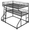 CAVINAS Full XL over Twin XL over Queen Bunk Bed Metal Triple Bed Frame with Guardrail for Bedroom - 4 of 4