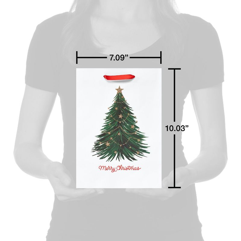 Medium 10&#34; Christmas Tree Christmas Gift Bag, 5 of 6
