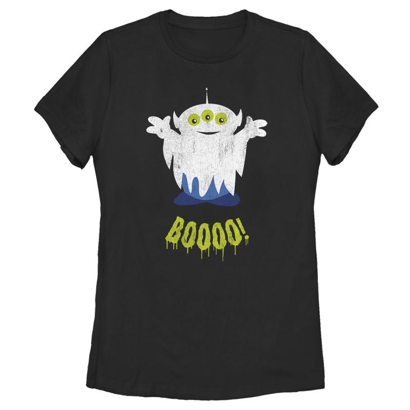 Women's Toy Story Halloween Squeeze Alien Boo Ghosts T-Shirt, 1 of 5