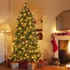 Jojoka 6FT Pre-lit Artificial Christmas Tree Fraser Fir with 250 Warm White Lights, Hinged Branches, Berries & Sturdy Metal Stand for Holiday Decor - 4 of 4