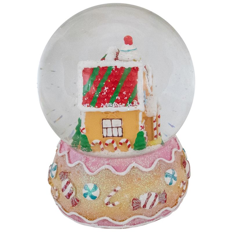 Northlight 6.5" Gingerbread House Musical Christmas Snow Globe, 5 of 6