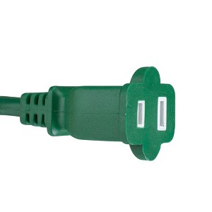 Northlight Two-Prong Outdoor Extension Power Cord with End Connector - 40' - Green - 1 of 3