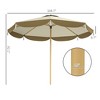 9FT Patio Umbrella, UPF 50+ Outdoor Market Umbrella with 8 Ribs, Vented Outdoor Table Umbrella for Deck and Lawn - 3 of 4