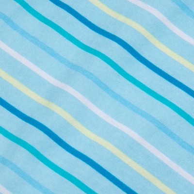 Lands' End Kids Short Sleeve Stripe Crewneck Tee - Small - Crystal Blue Stripe — фото 3