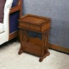 HomeRoots 24" Brown Solid and Manufactured Wood End Table With Drawer With Magazine Holder - 2 of 4