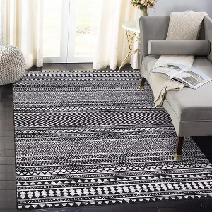 Coucheta Modern Geometric Area Rug Machine Washable Non-Slip Low Pile Carpet for Living Room Bedroom,  Multi-Color & Size - 1 of 4