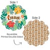 Big Dot of Happiness Tropical Luau - Hawaiian Beach Party Round Table Decorations - Paper Chargers - Place Setting For 12 - 3 of 4