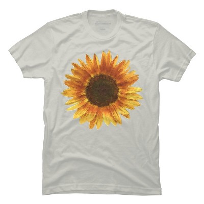 Men's Design By Humans Sunflower By Maryedenoa T-Shirt