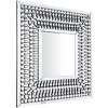 32"x32" Glass Wall Mirror with Crystal Embellishment Silver - Olivia & May: Glam Square Decor - image 4 of 4