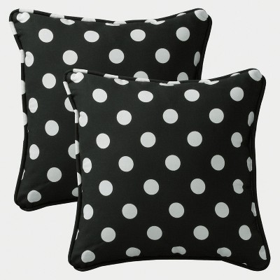 Polka Dot 2pc Outdoor Throw Pillows - Pillow Perfect