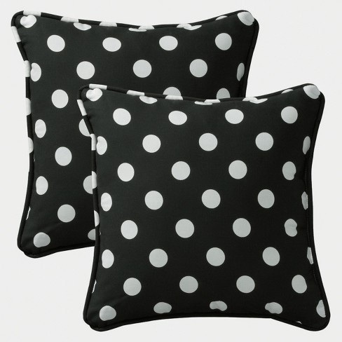 Black and white polka best sale dot pillows