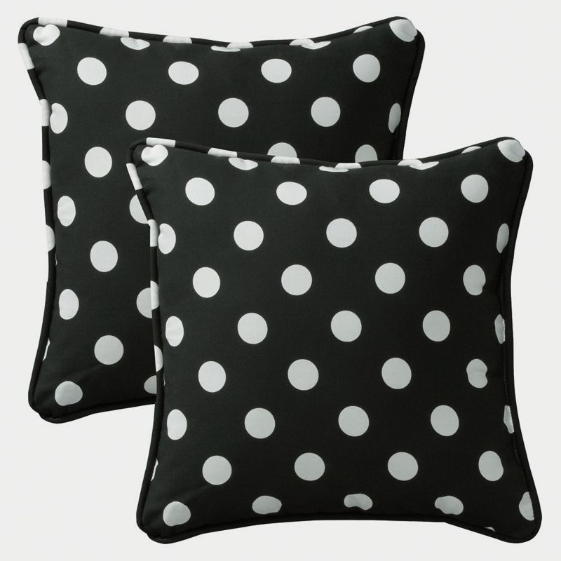 Polka Dot 2pc Outdoor Throw Pillows - Pillow Perfect, 1 of 6