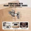 VEVOR Cabinet Hinges, 50 Packs Full Overlay Kitchen Cabinet Door Hinges, 100 Degree Opening Angel Soft Close Concealed Cupboard Hinges, Silver - 3 of 4