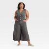 Women's Cropped Sleeveless Denim Jumpsuit - Universal Thread™ - 3 of 3