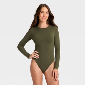 Women's Luxury Collection Luxe Stretch Long Sleeve Bodysuit - Auden™ - 1 of 4