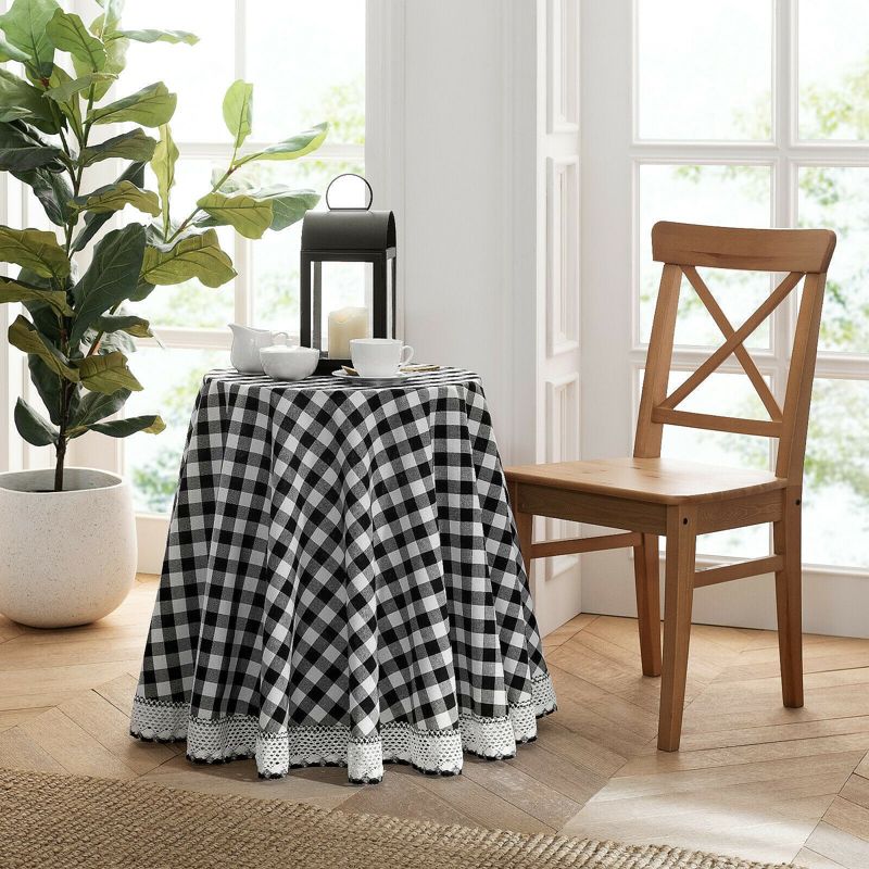 Kate Aurora Country Farmhouse Plaid Buffalo Check Stain & Spill Proof Fabric Tablecloths, 2 of 5