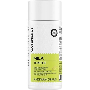 OXYENERGY Silymarin Milk Thistle 300mg Extract with Vitamin C, Inositol & Pueraria, Liver Detox & Repair Support, Antioxidant Support,90 Capsules - 1 of 1