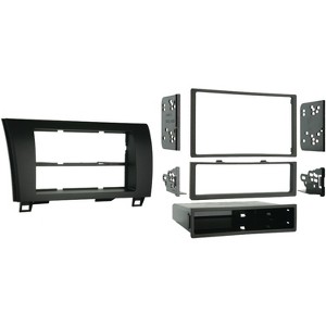 Metra® Single- or Double-DIN ISO Installation Kit for 2007 through 2013 Toyota® Tundra/Sequoia 2008 and Up in Black - 1 of 4